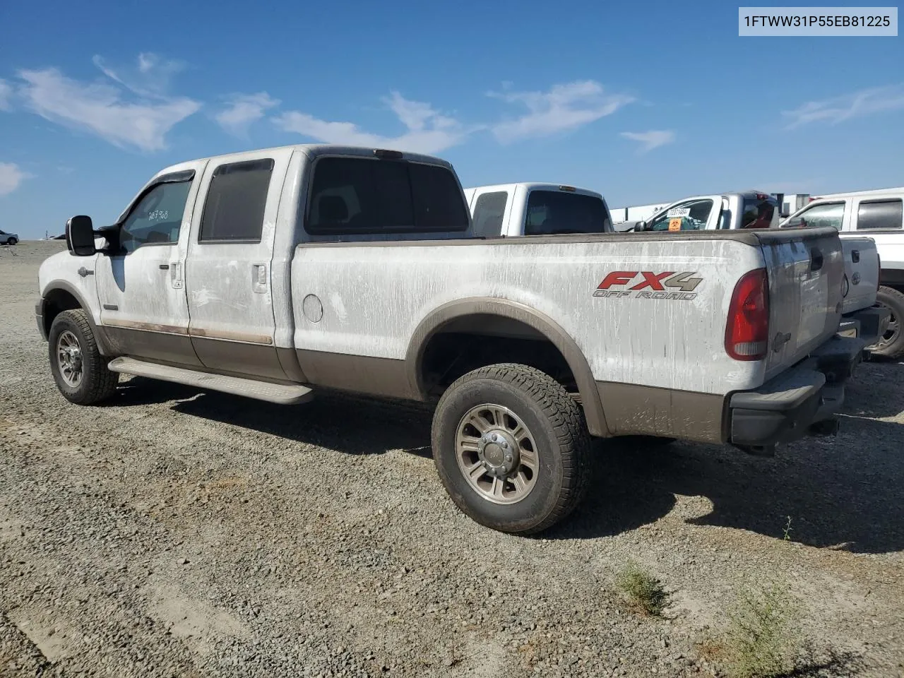 2005 Ford F350 Srw Super Duty VIN: 1FTWW31P55EB81225 Lot: 71006284