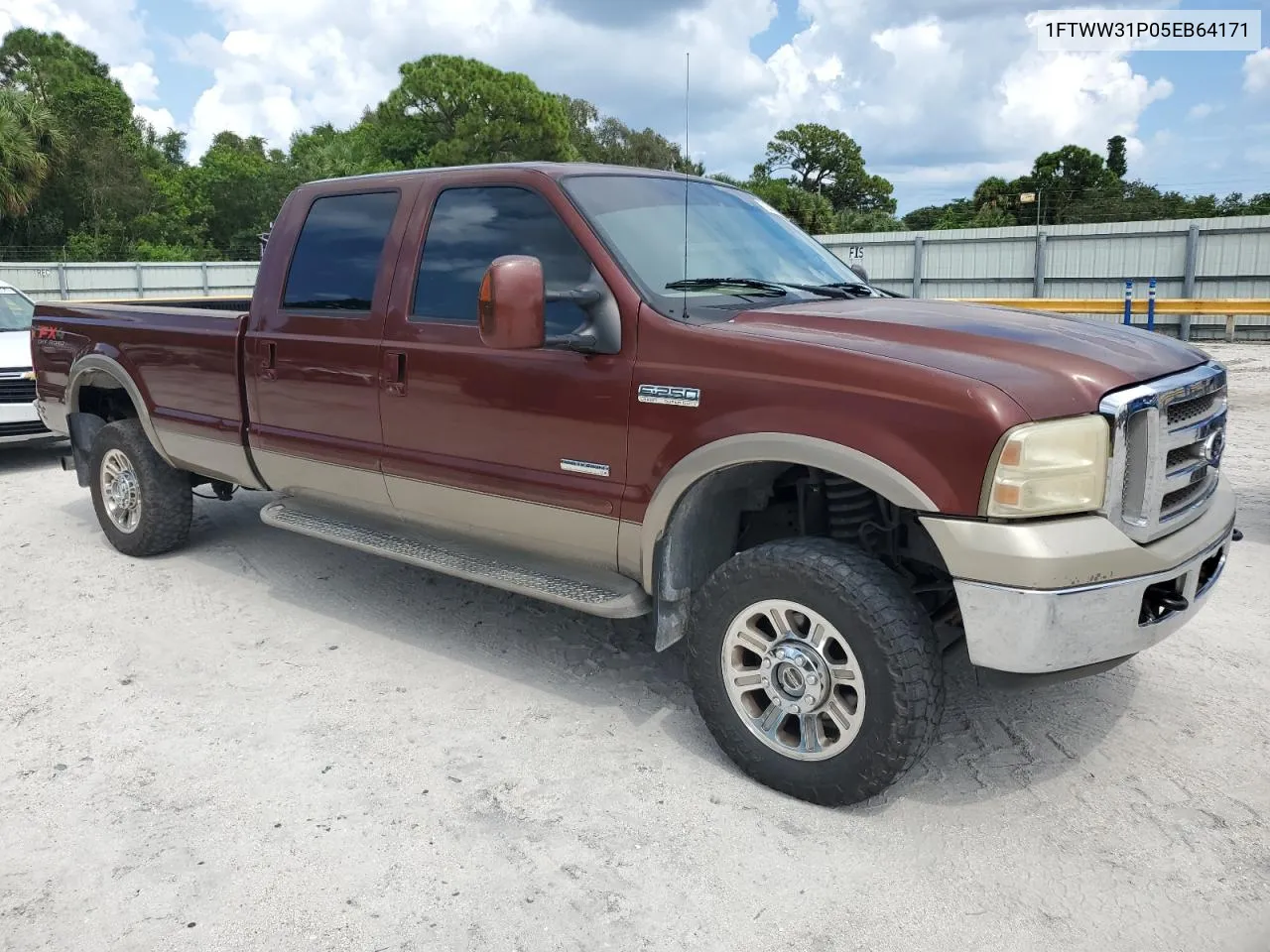 2005 Ford F350 Srw Super Duty VIN: 1FTWW31P05EB64171 Lot: 72251824