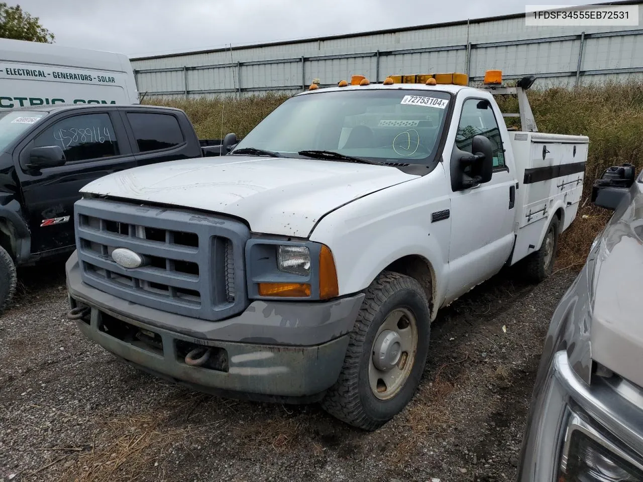 2005 Ford F350 Srw Super Duty VIN: 1FDSF34555EB72531 Lot: 72753104