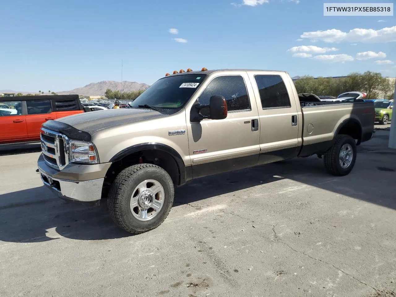 2005 Ford F350 Srw Super Duty VIN: 1FTWW31PX5EB85318 Lot: 74109424