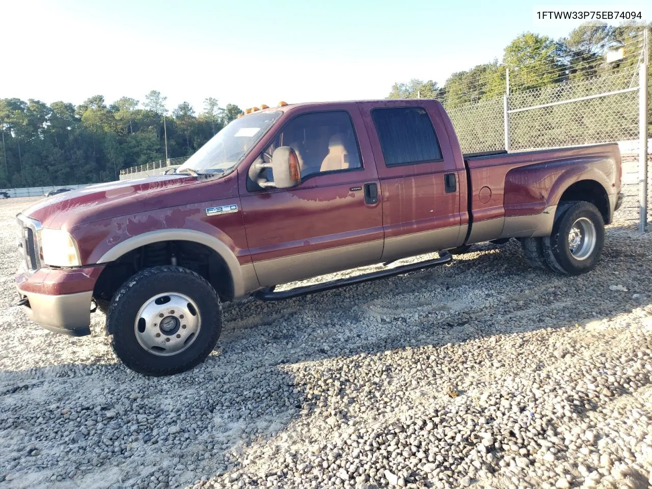 2005 Ford F350 Super Duty VIN: 1FTWW33P75EB74094 Lot: 74483824