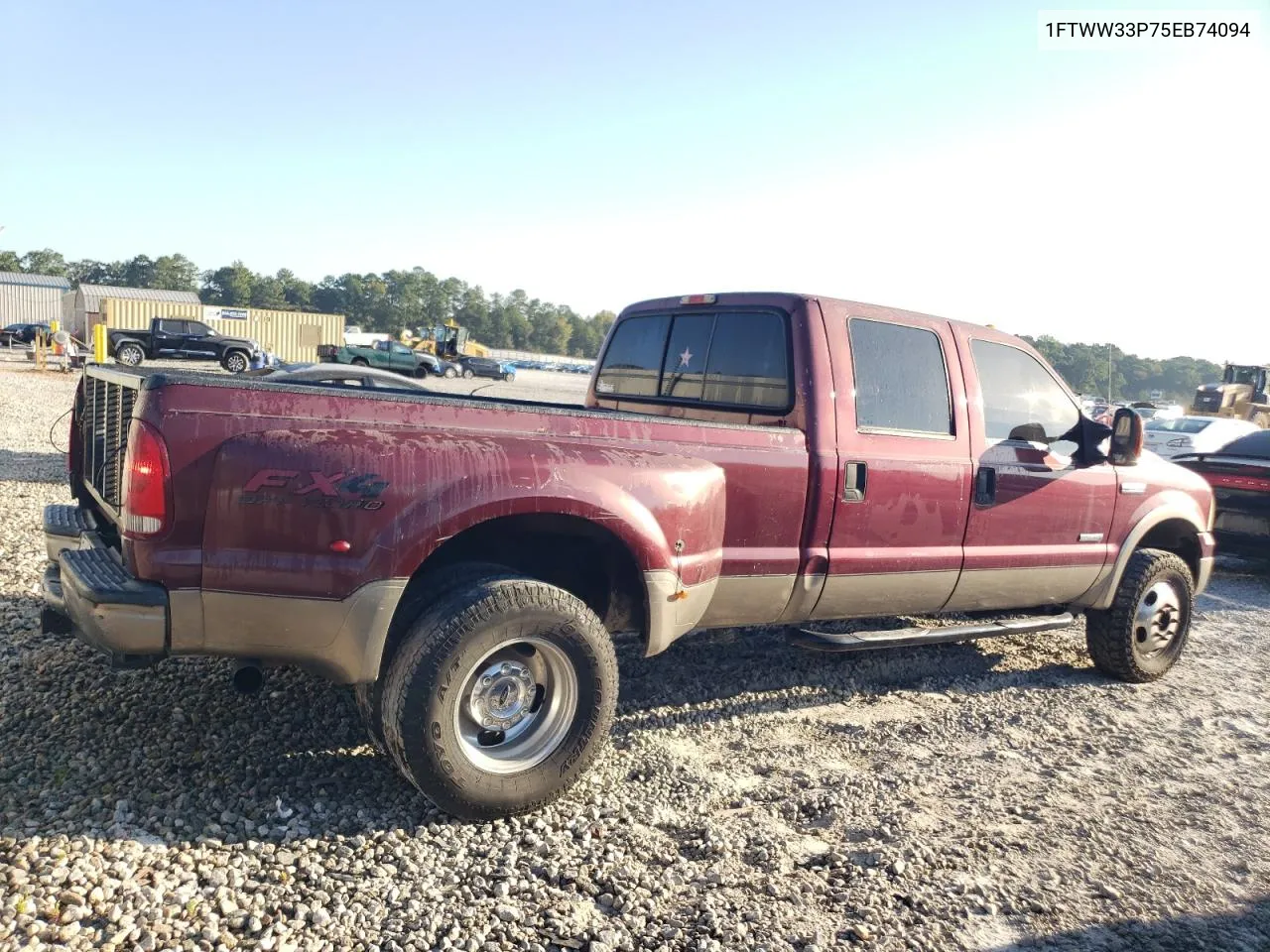 2005 Ford F350 Super Duty VIN: 1FTWW33P75EB74094 Lot: 74483824