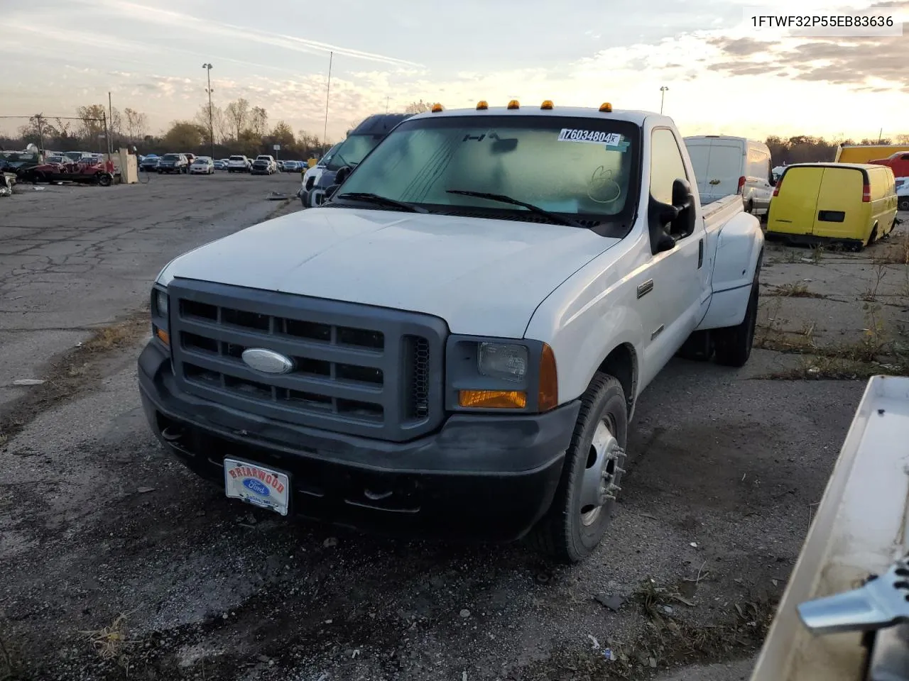 2005 Ford F350 Super Duty VIN: 1FTWF32P55EB83636 Lot: 76034804