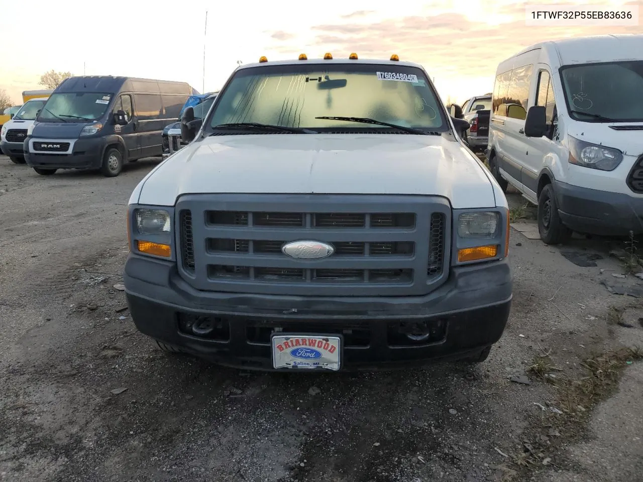 2005 Ford F350 Super Duty VIN: 1FTWF32P55EB83636 Lot: 76034804