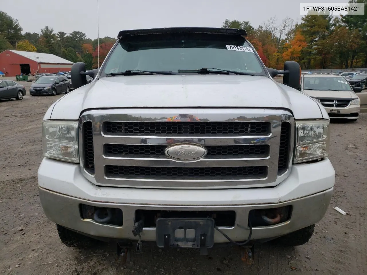 2005 Ford F350 Srw Super Duty VIN: 1FTWF31505EA81421 Lot: 76133174