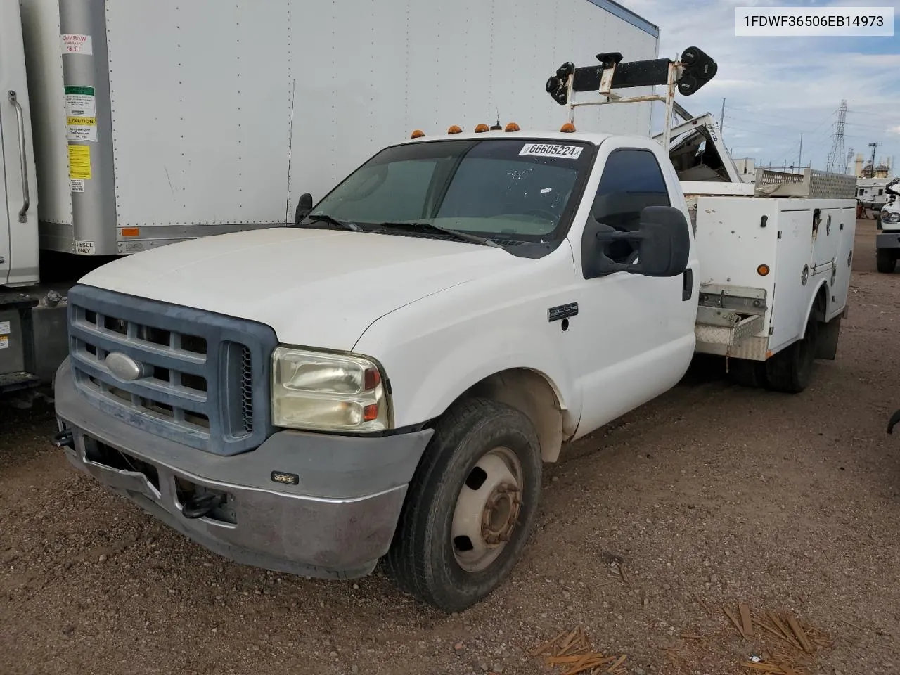 2006 Ford F350 Super Duty VIN: 1FDWF36506EB14973 Lot: 66605224