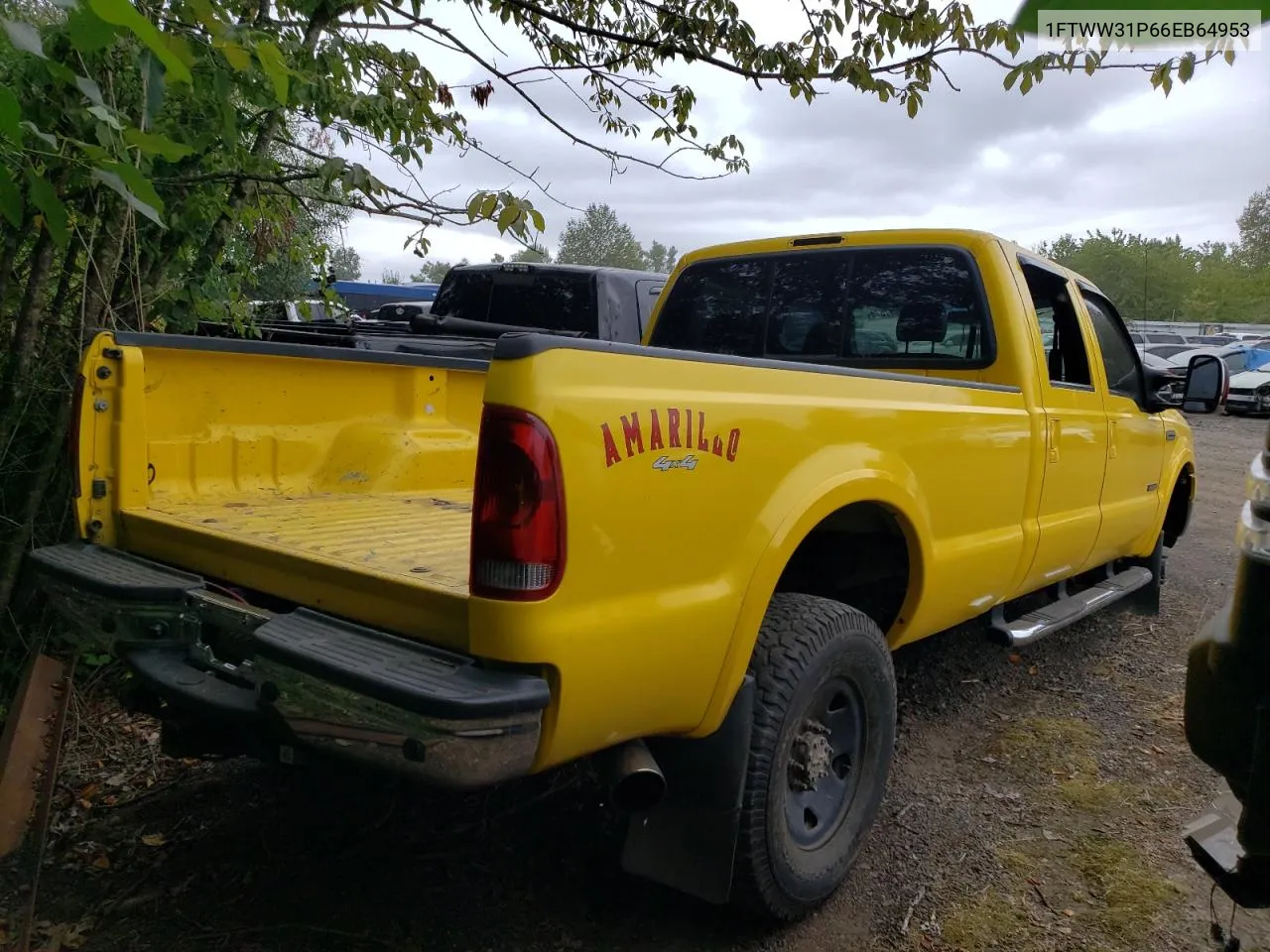 2006 Ford F350 Srw Super Duty VIN: 1FTWW31P66EB64953 Lot: 68097674