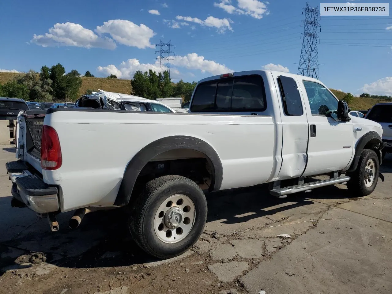 2006 Ford F350 Srw Super Duty VIN: 1FTWX31P36EB58735 Lot: 68616394