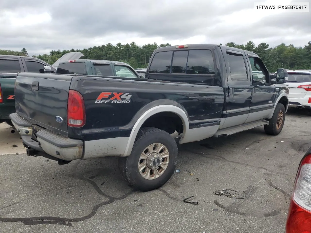 2006 Ford F350 Srw Super Duty VIN: 1FTWW31PX6EB70917 Lot: 71482714