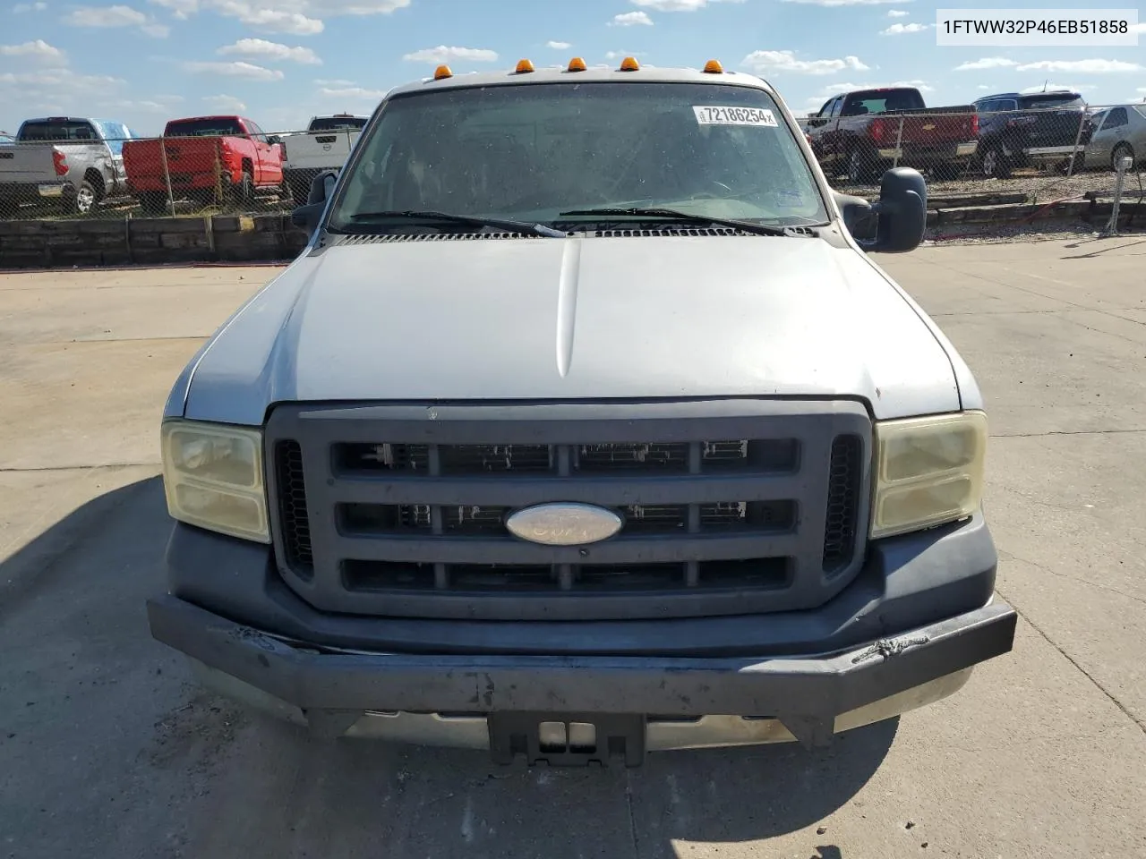 2006 Ford F350 Super Duty VIN: 1FTWW32P46EB51858 Lot: 72186254