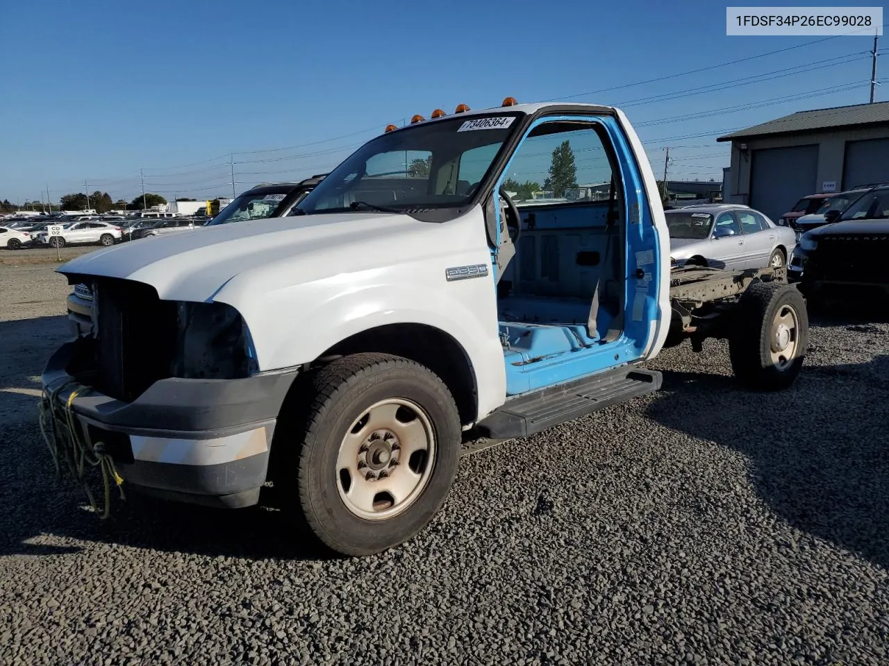 2006 Ford F350 Srw Super Duty VIN: 1FDSF34P26EC99028 Lot: 73406364