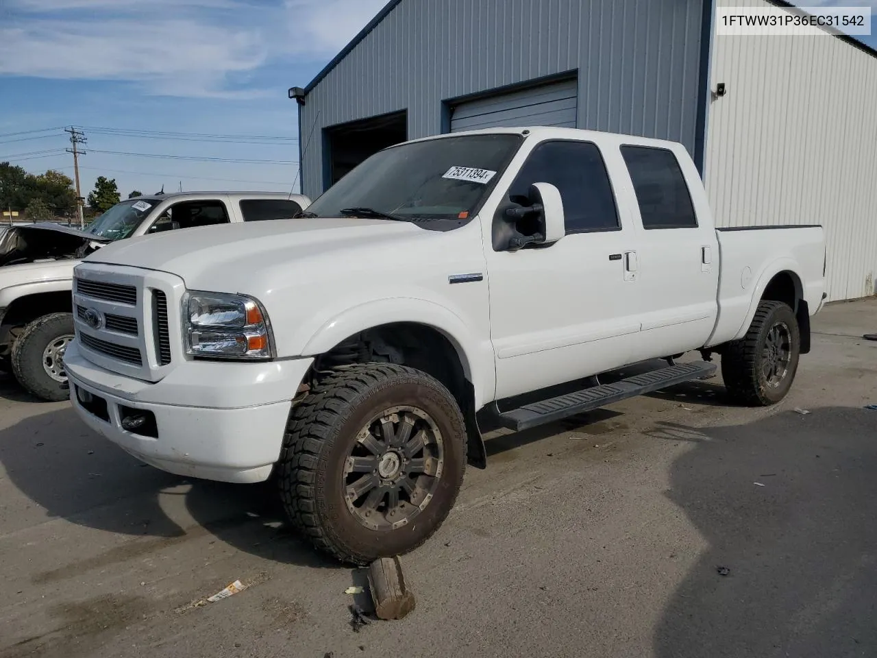 2006 Ford F350 Srw Super Duty VIN: 1FTWW31P36EC31542 Lot: 75311394