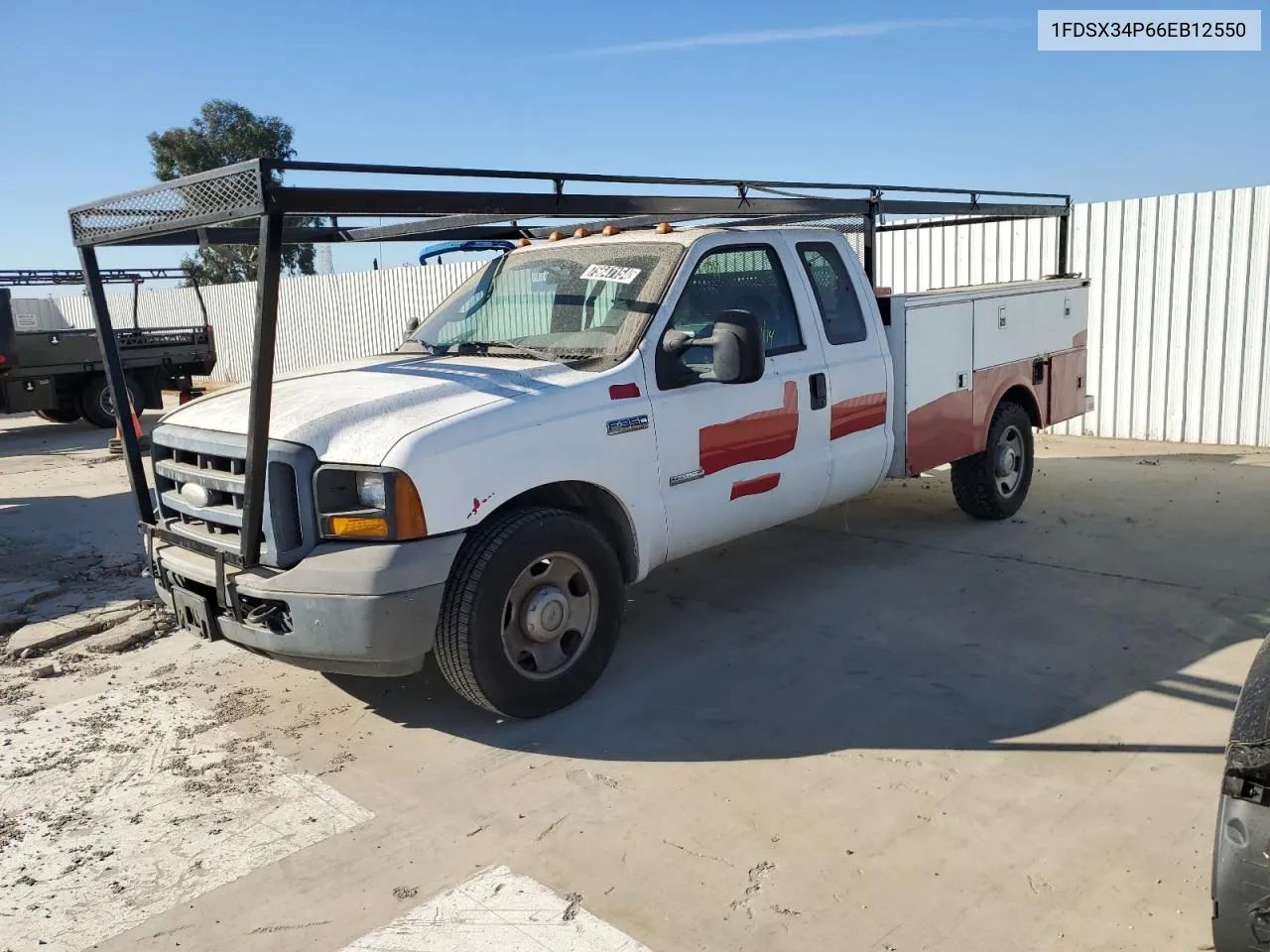 2006 Ford F350 Srw Super Duty VIN: 1FDSX34P66EB12550 Lot: 75647154