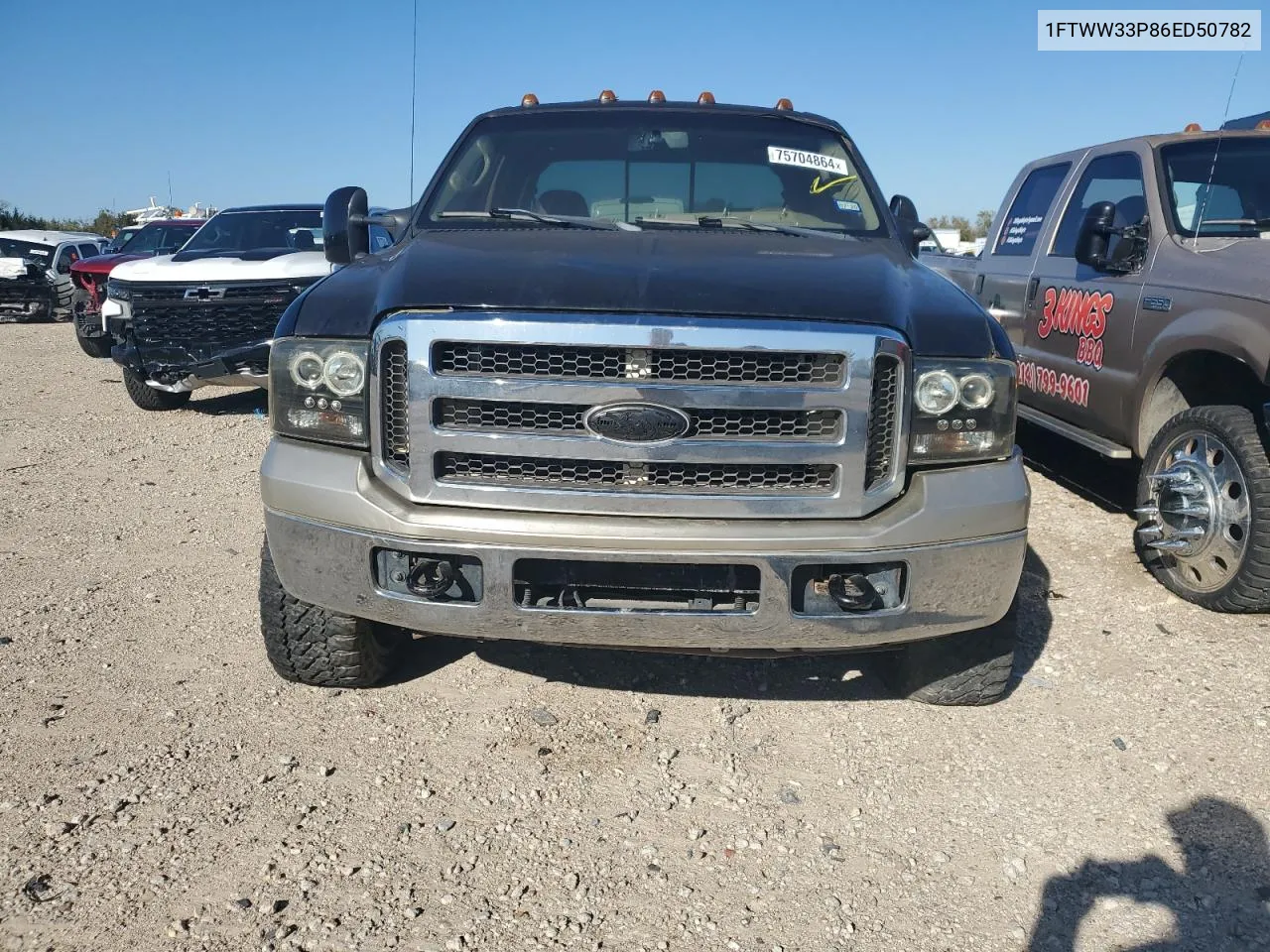 2006 Ford F350 Super Duty VIN: 1FTWW33P86ED50782 Lot: 75704864