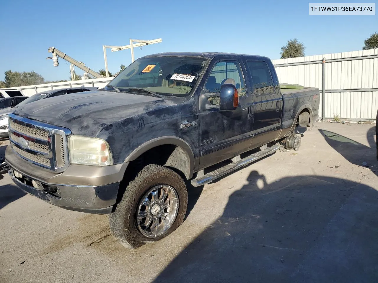 2006 Ford F350 Srw Super Duty VIN: 1FTWW31P36EA73770 Lot: 76103264