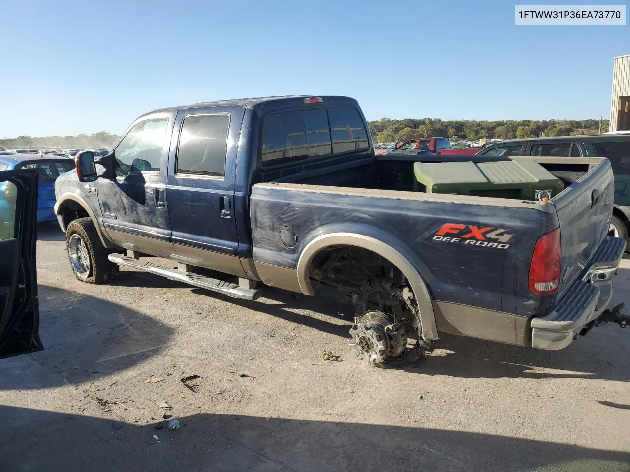 2006 Ford F350 Srw Super Duty VIN: 1FTWW31P36EA73770 Lot: 76103264