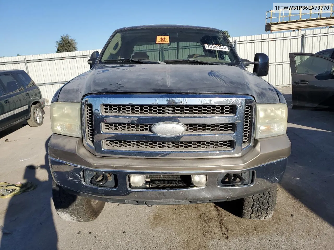 2006 Ford F350 Srw Super Duty VIN: 1FTWW31P36EA73770 Lot: 76103264