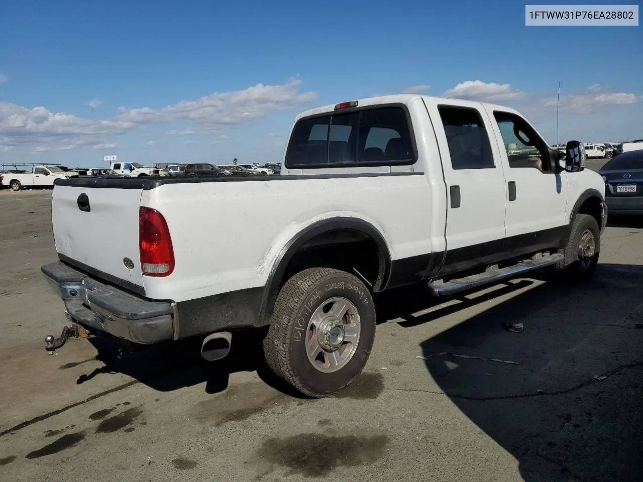 2006 Ford F350 Srw Super Duty VIN: 1FTWW31P76EA28802 Lot: 76712654