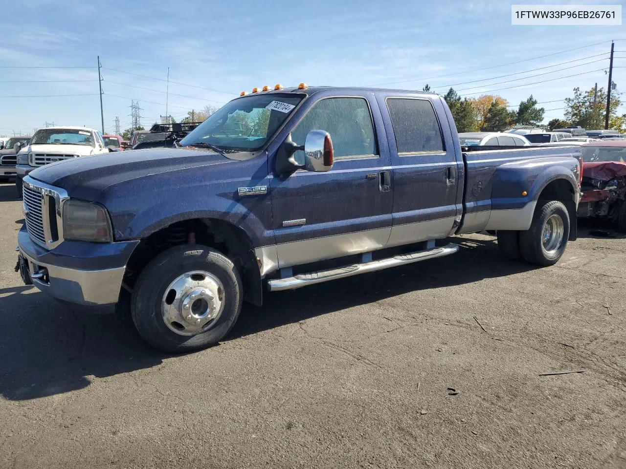 2006 Ford F350 Super Duty VIN: 1FTWW33P96EB26761 Lot: 77820104