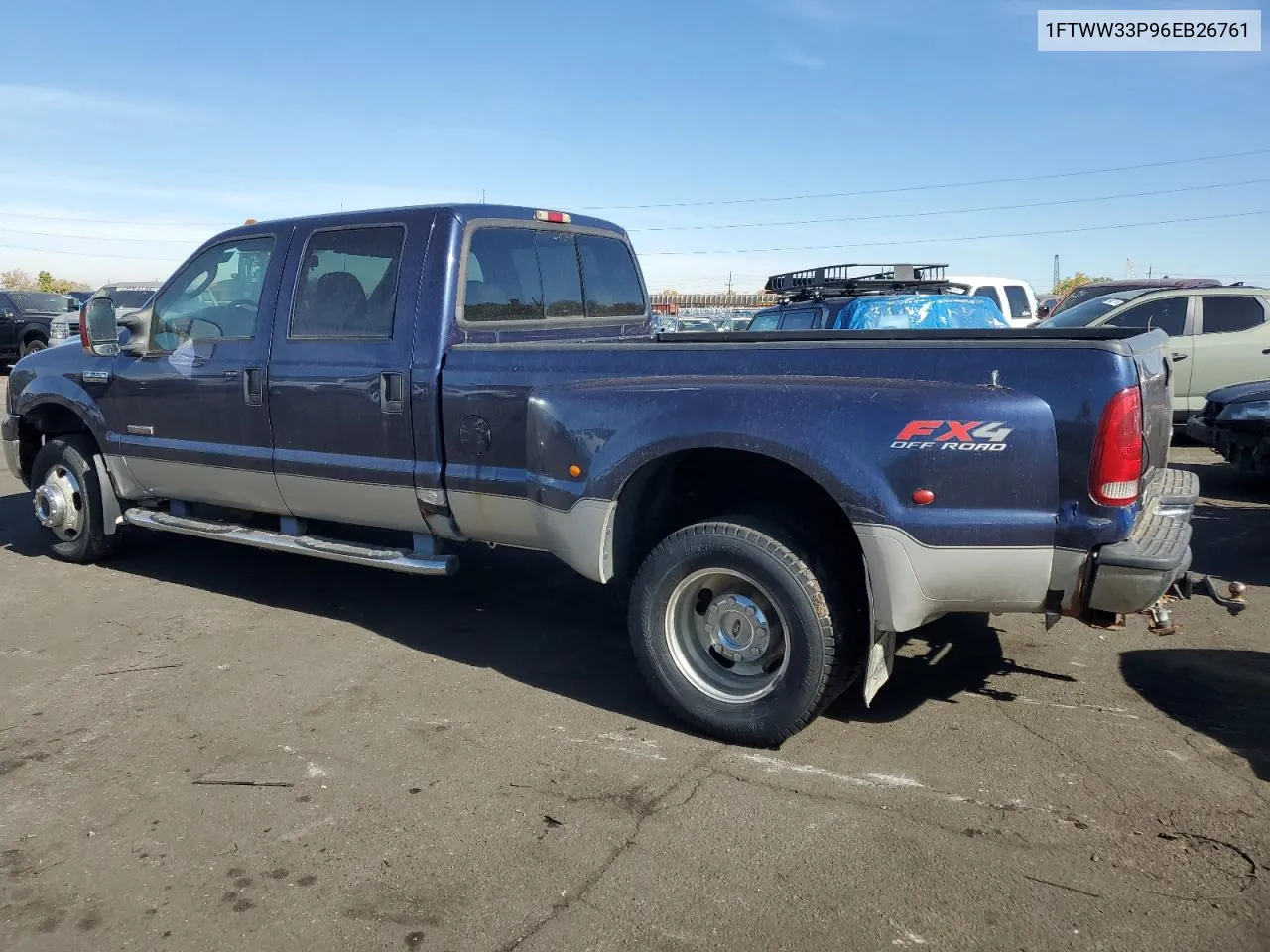 2006 Ford F350 Super Duty VIN: 1FTWW33P96EB26761 Lot: 77820104