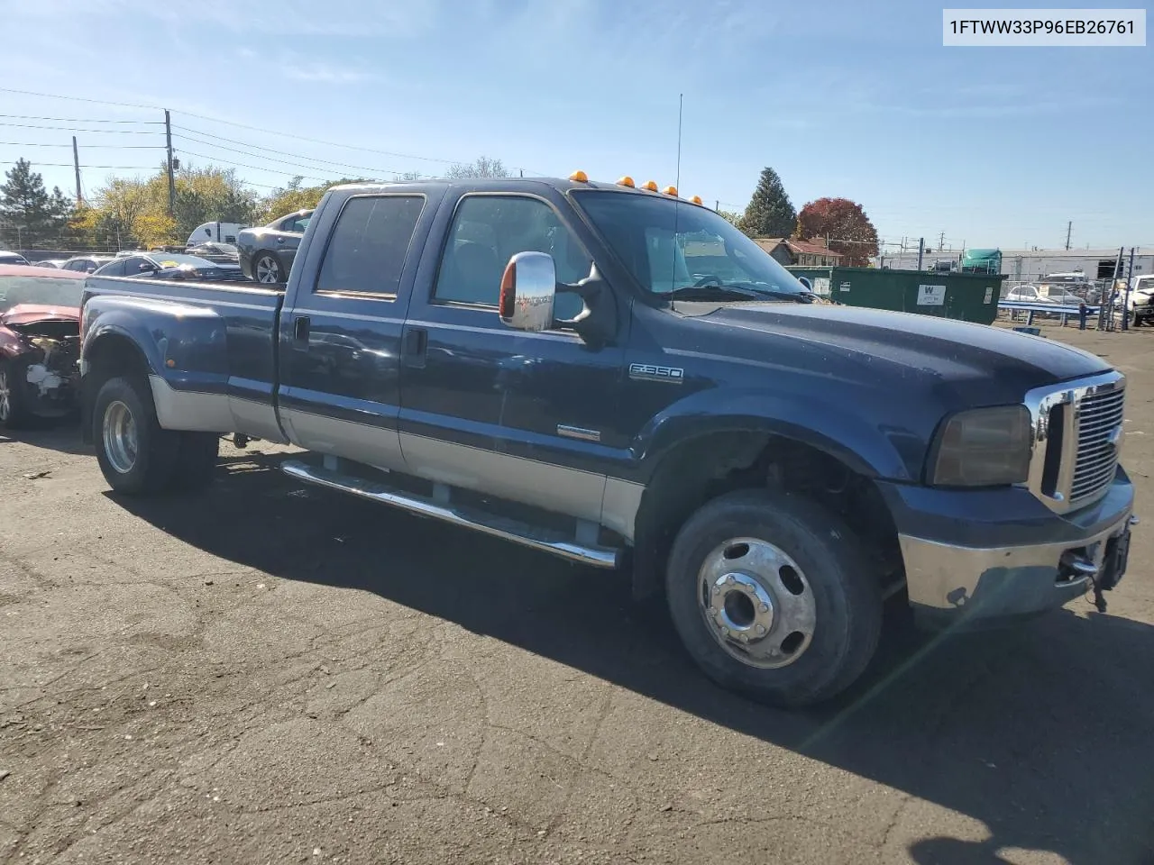 2006 Ford F350 Super Duty VIN: 1FTWW33P96EB26761 Lot: 77820104