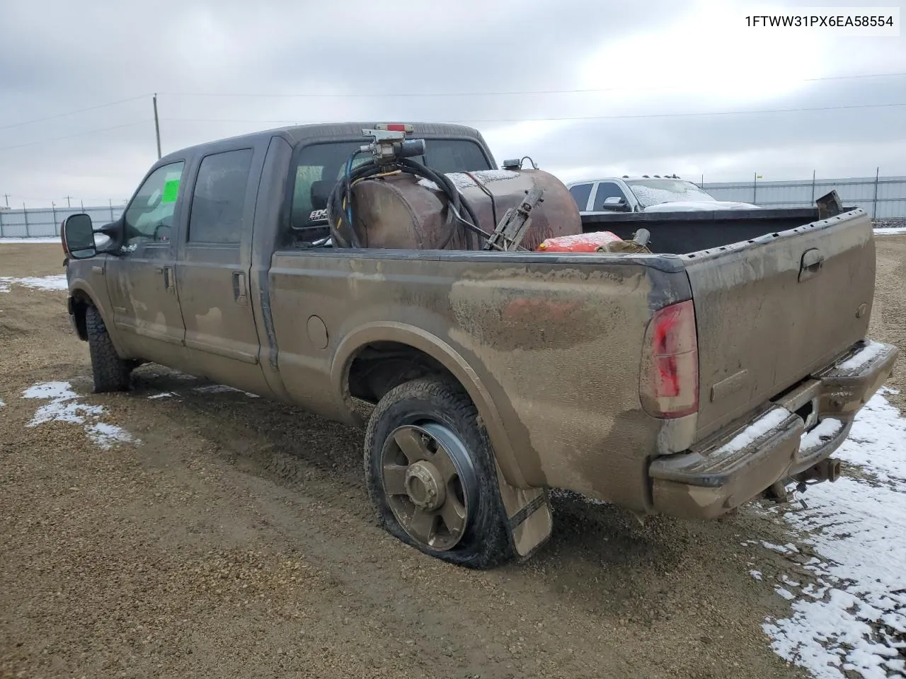 2006 Ford F350 Srw Super Duty VIN: 1FTWW31PX6EA58554 Lot: 80316454