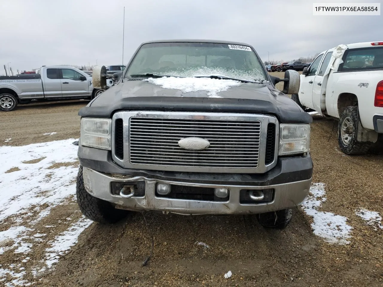 2006 Ford F350 Srw Super Duty VIN: 1FTWW31PX6EA58554 Lot: 80316454