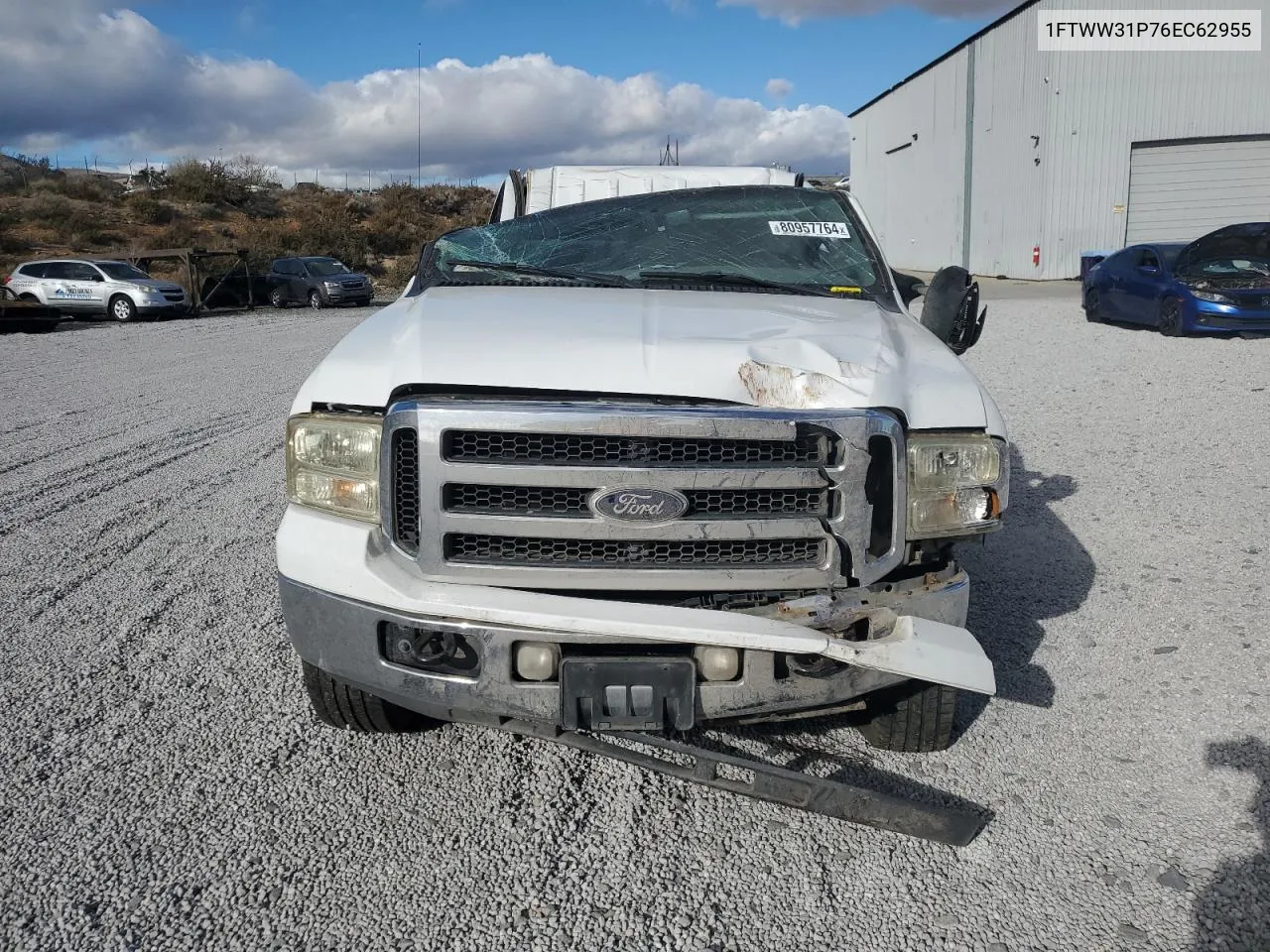 2006 Ford F350 Srw Super Duty VIN: 1FTWW31P76EC62955 Lot: 80957764