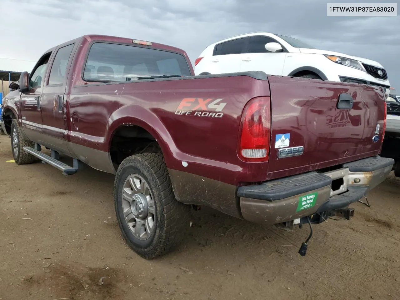 2007 Ford F350 Srw Super Duty VIN: 1FTWW31P87EA83020 Lot: 69334014