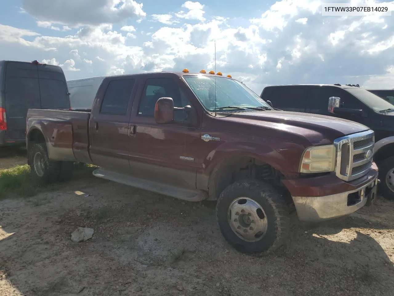 2007 Ford F350 Super Duty VIN: 1FTWW33P07EB14029 Lot: 72258044