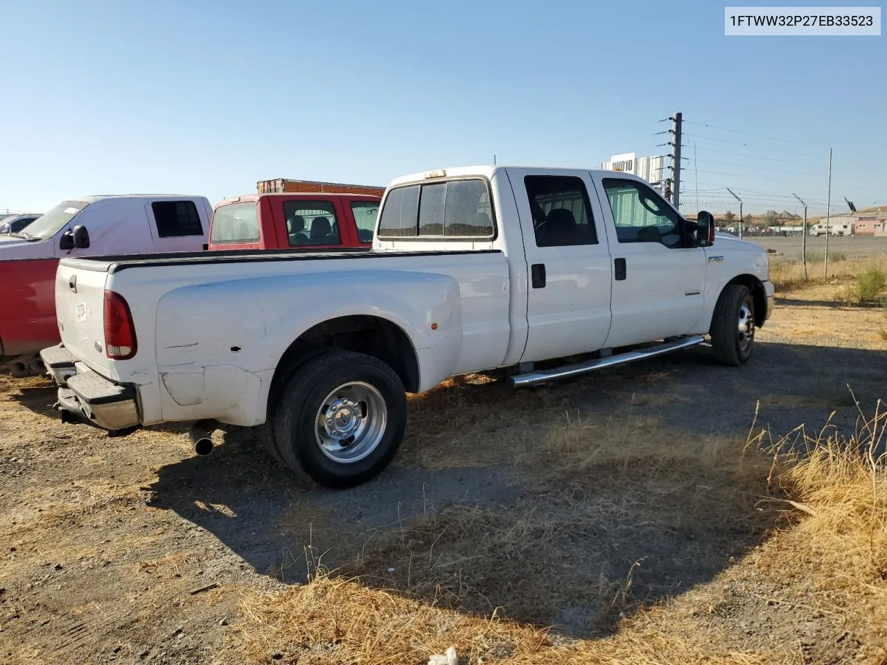 2007 Ford F350 Super Duty VIN: 1FTWW32P27EB33523 Lot: 72637834