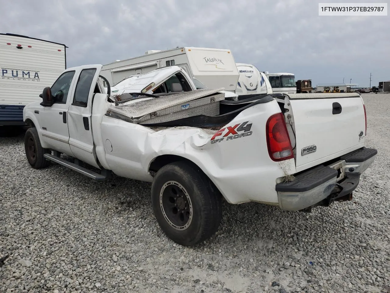 2007 Ford F350 Srw Super Duty VIN: 1FTWW31P37EB29787 Lot: 74751534