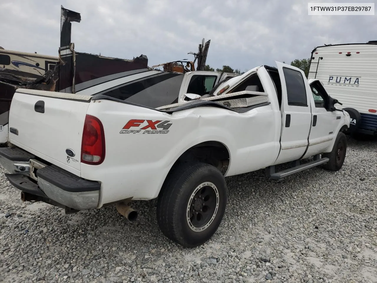 2007 Ford F350 Srw Super Duty VIN: 1FTWW31P37EB29787 Lot: 74751534