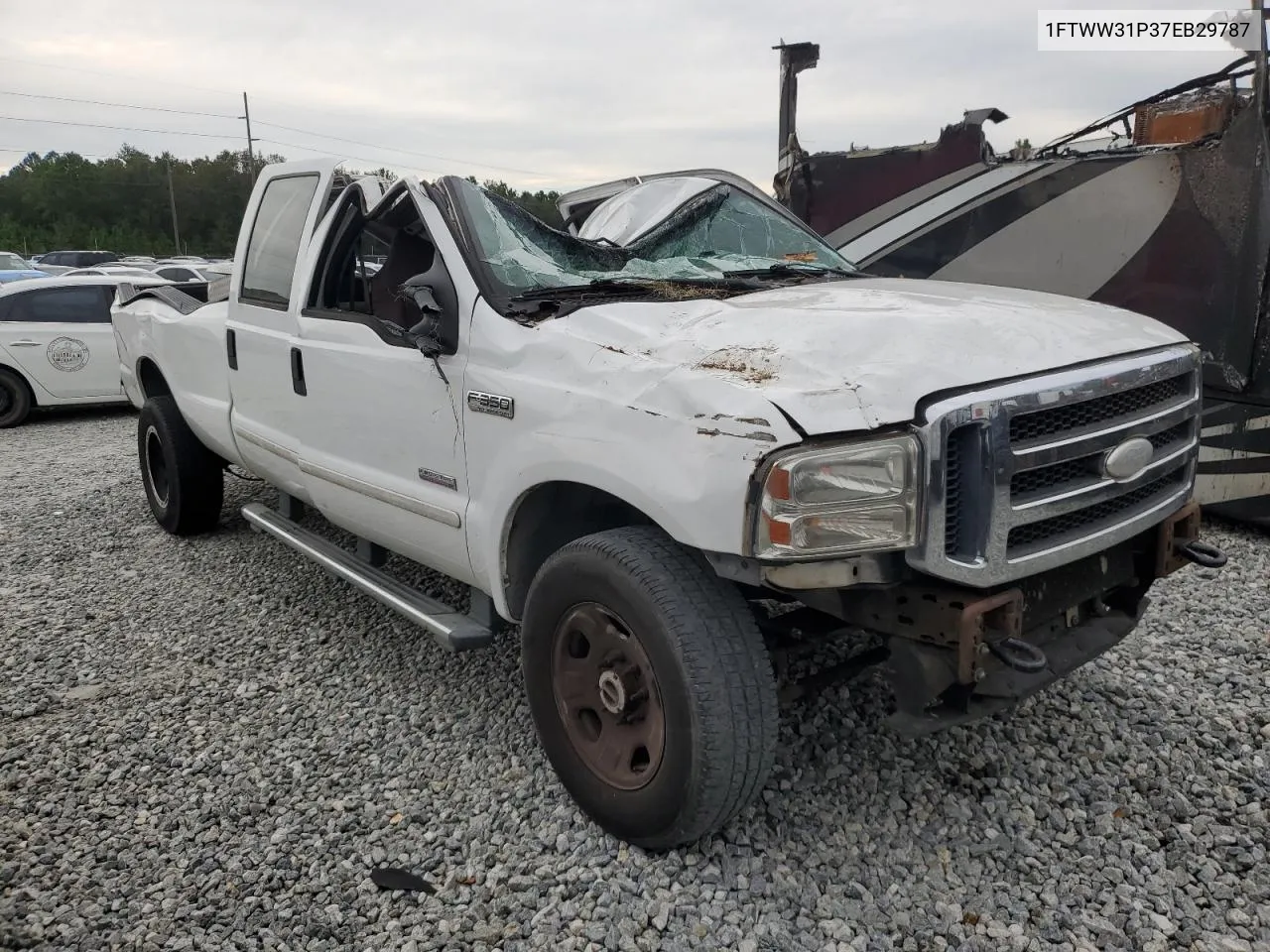 2007 Ford F350 Srw Super Duty VIN: 1FTWW31P37EB29787 Lot: 74751534