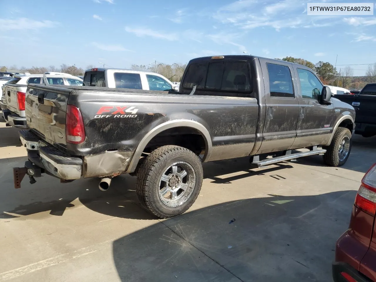 2007 Ford F350 Srw Super Duty VIN: 1FTWW31P67EA80732 Lot: 78334404