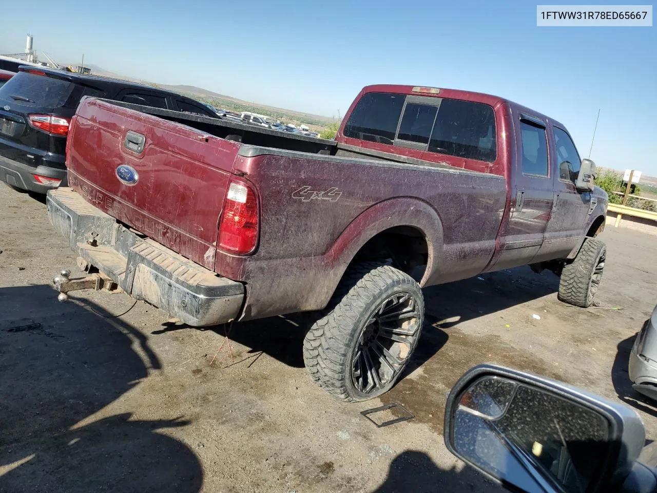 1FTWW31R78ED65667 2008 Ford F350 Srw Super Duty