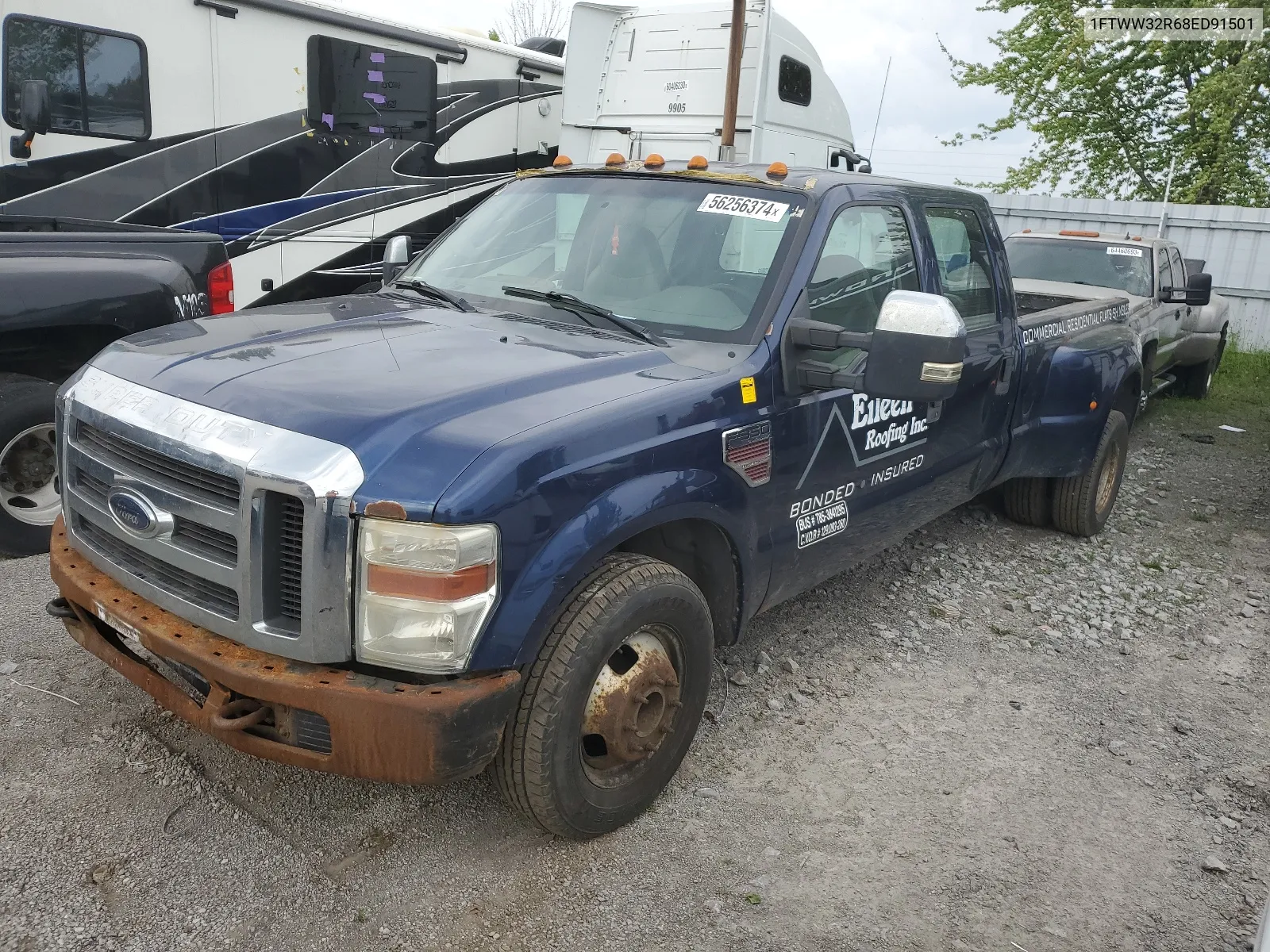 2008 Ford F350 Super Duty VIN: 1FTWW32R68ED91501 Lot: 56256374