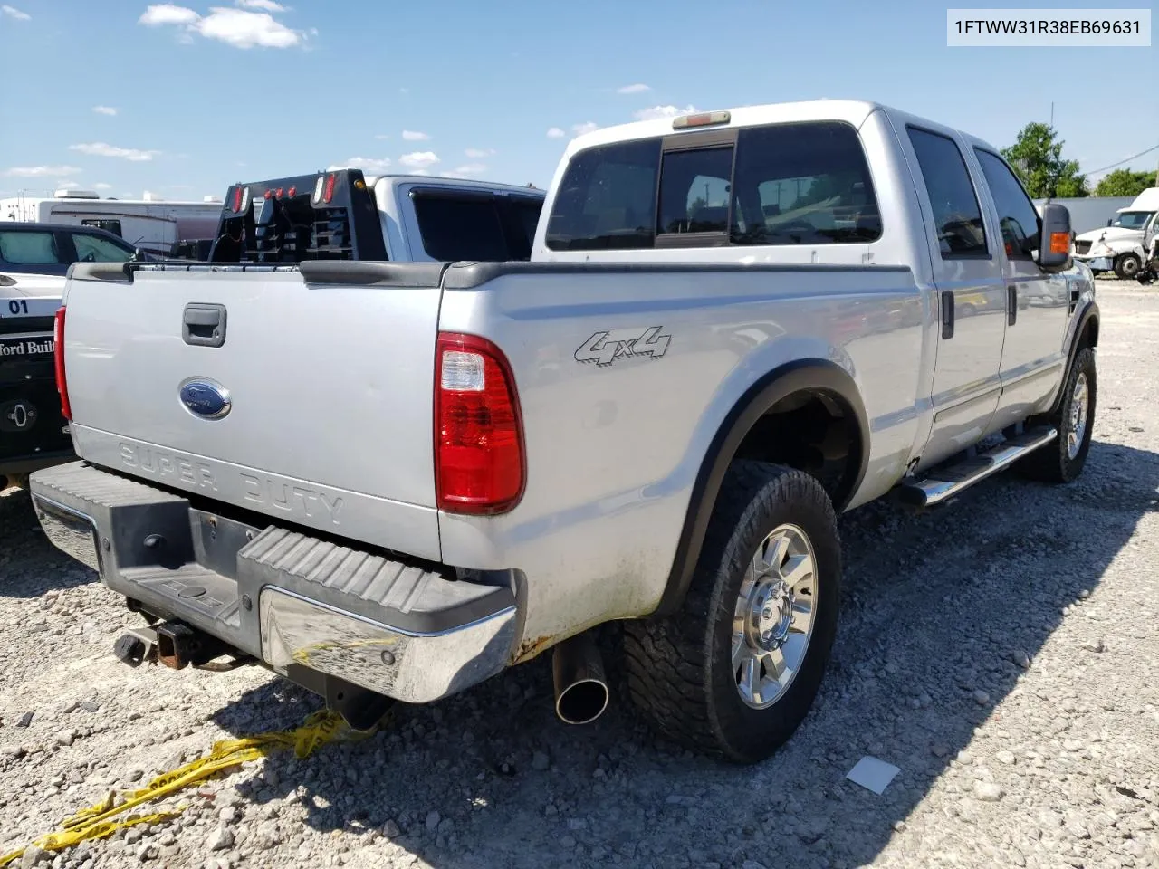 2008 Ford F350 Srw Super Duty VIN: 1FTWW31R38EB69631 Lot: 57016804