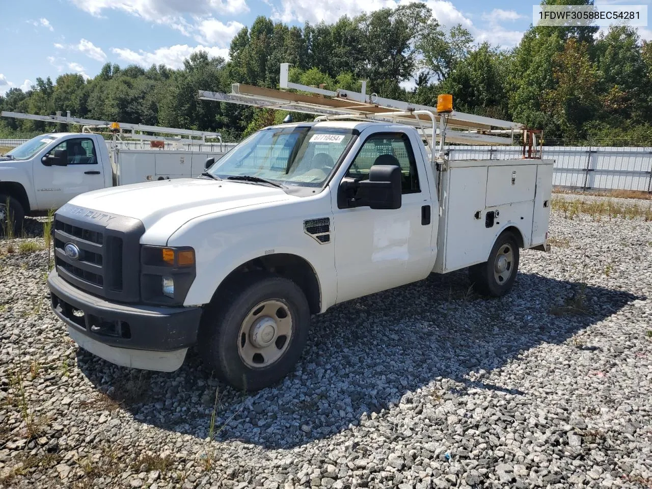 2008 Ford F350 Srw Super Duty VIN: 1FDWF30588EC54281 Lot: 67710454