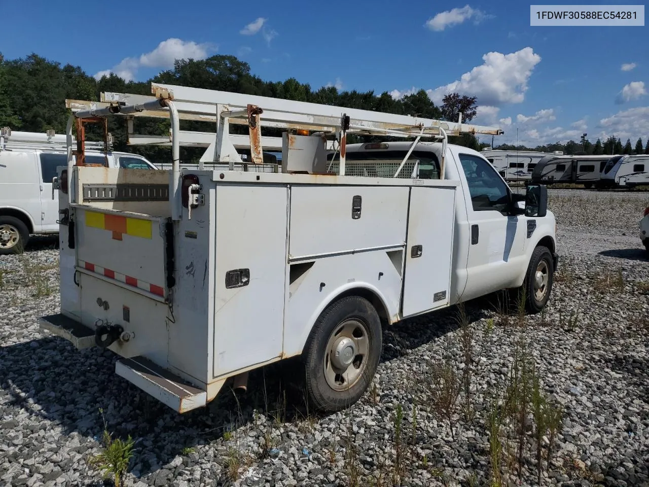 2008 Ford F350 Srw Super Duty VIN: 1FDWF30588EC54281 Lot: 67710454