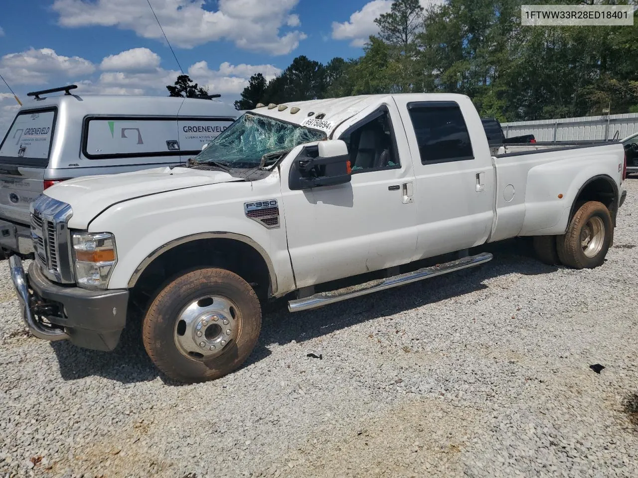 2008 Ford F350 Super Duty VIN: 1FTWW33R28ED18401 Lot: 69750694