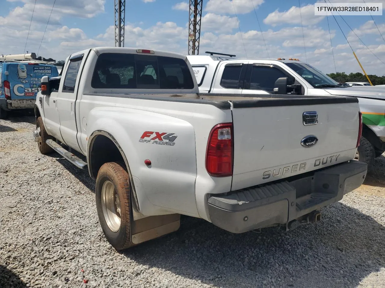 2008 Ford F350 Super Duty VIN: 1FTWW33R28ED18401 Lot: 69750694