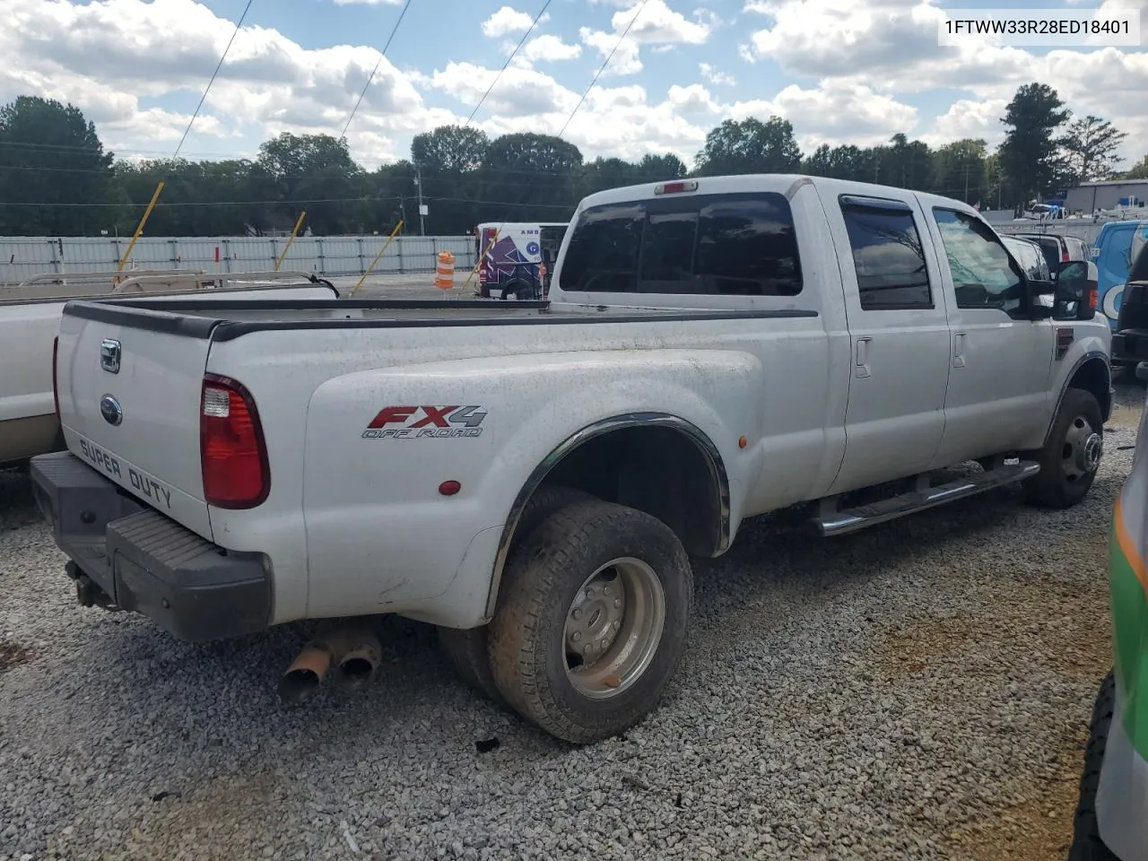 2008 Ford F350 Super Duty VIN: 1FTWW33R28ED18401 Lot: 69750694