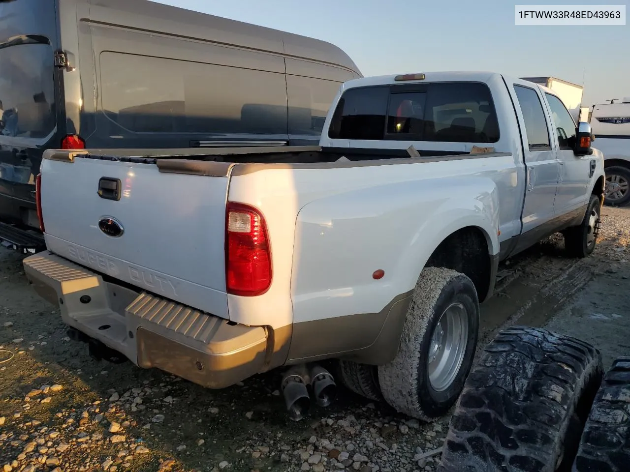 2008 Ford F350 Super Duty VIN: 1FTWW33R48ED43963 Lot: 70276014