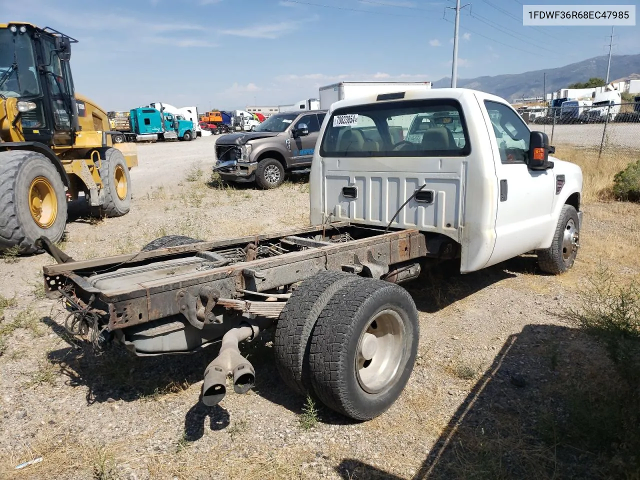 2008 Ford F350 Super Duty VIN: 1FDWF36R68EC47985 Lot: 70823854