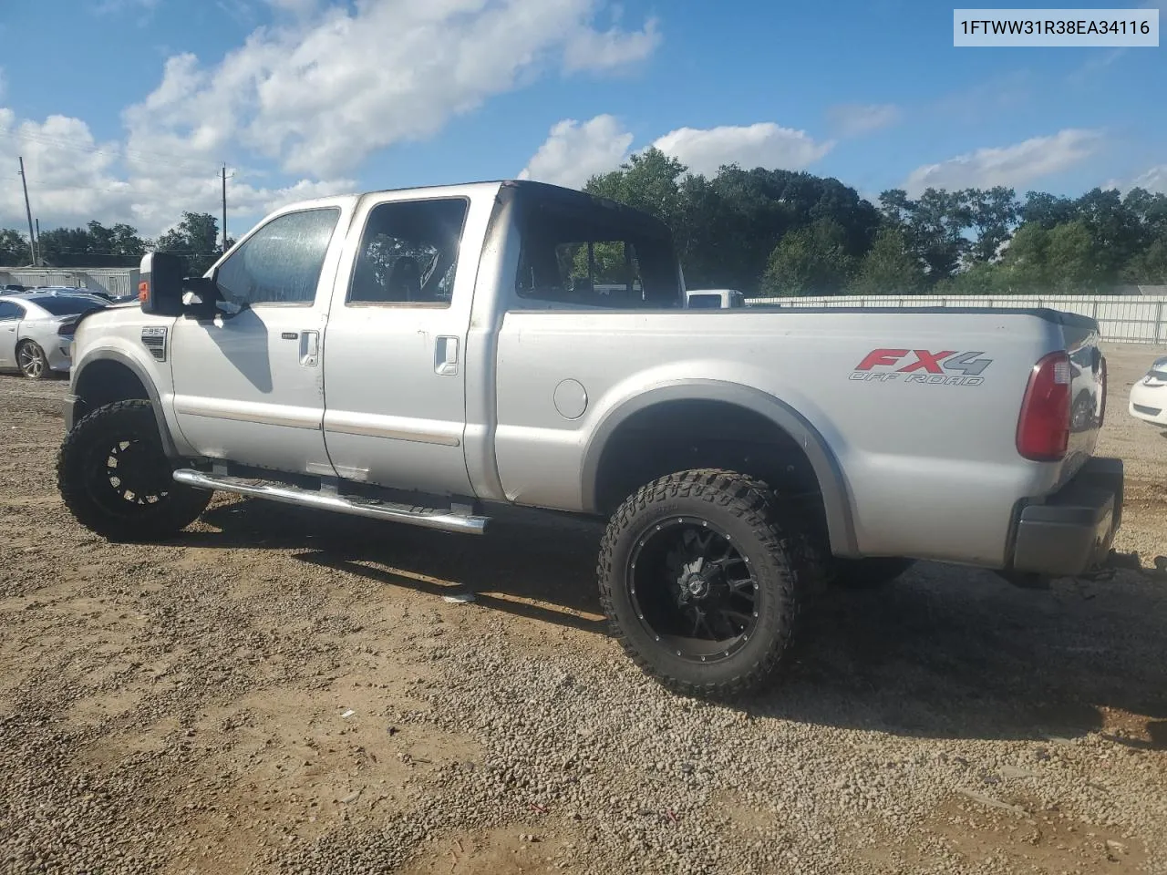 2008 Ford F350 Srw Super Duty VIN: 1FTWW31R38EA34116 Lot: 71048784