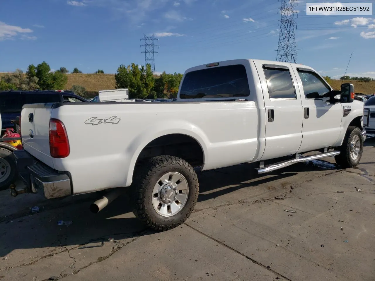 2008 Ford F350 Srw Super Duty VIN: 1FTWW31R28EC51592 Lot: 71075074