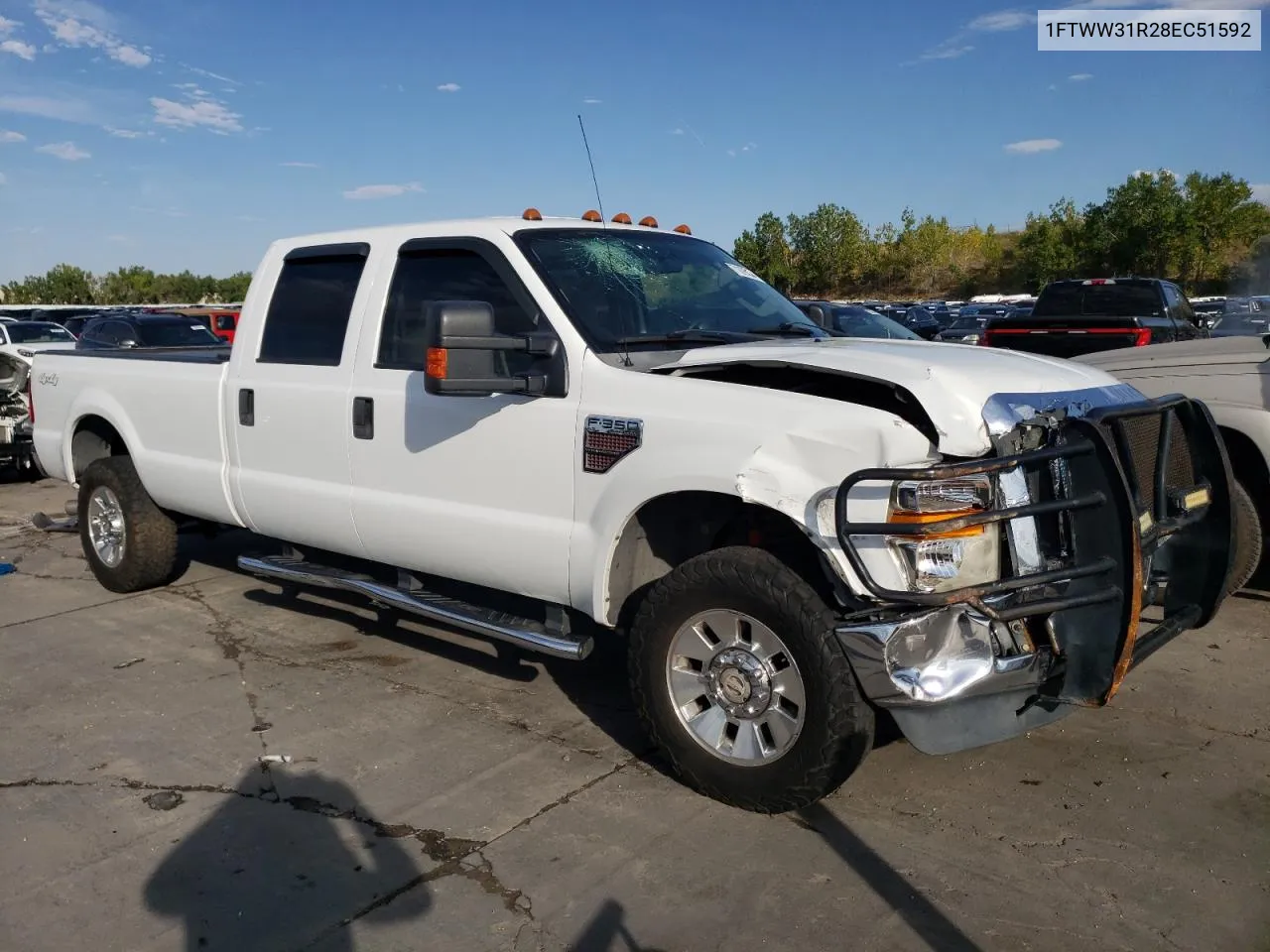 2008 Ford F350 Srw Super Duty VIN: 1FTWW31R28EC51592 Lot: 71075074