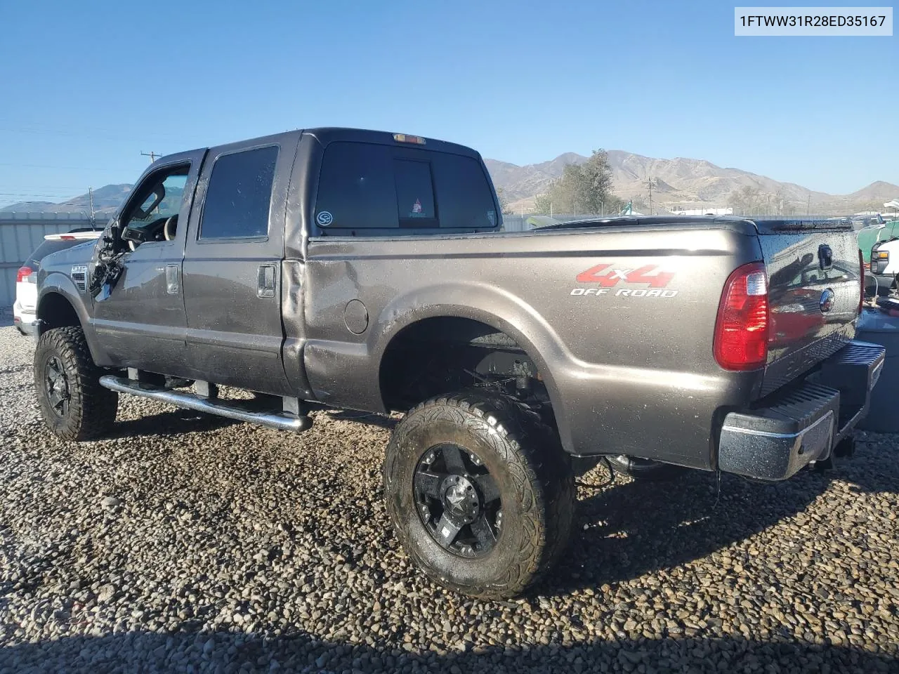 2008 Ford F350 Srw Super Duty VIN: 1FTWW31R28ED35167 Lot: 72280404