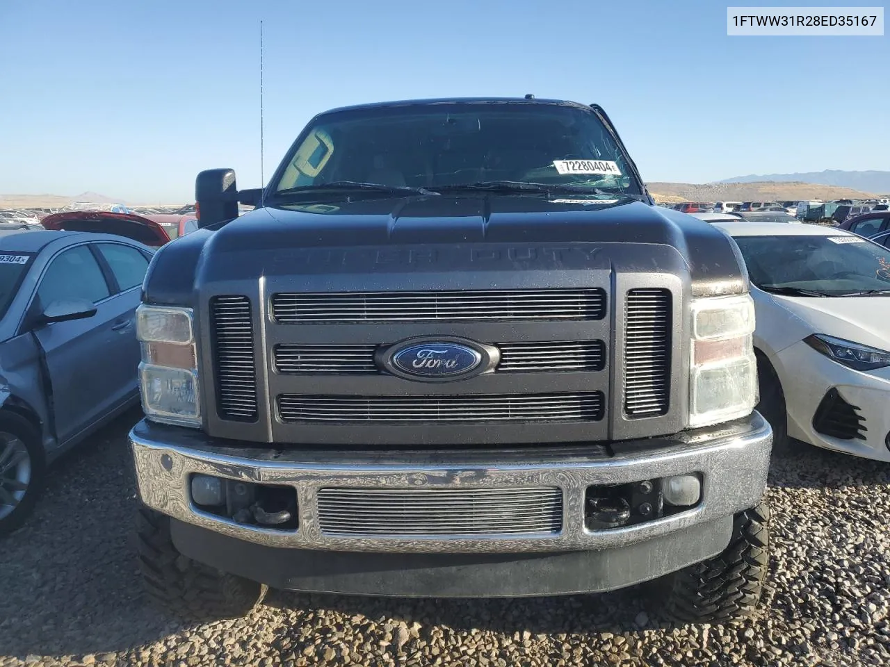 2008 Ford F350 Srw Super Duty VIN: 1FTWW31R28ED35167 Lot: 72280404